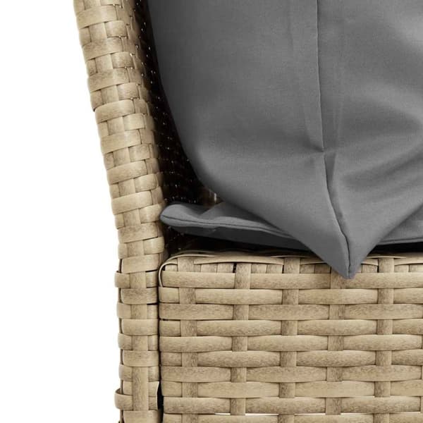 vidaXL havesofa med hynder polyrattan beige