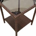 Miniatyrbillede 11 af 11: vidaXL havesofa med bord og hynder L-formet polyrattan brun