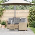 Miniatyrbillede 4 af 11: vidaXL havesofa med bord og hynder L-formet polyrattan beige