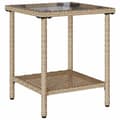 Miniatyrbillede 7 af 11: vidaXL havesofa med bord og hynder L-formet polyrattan beige