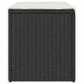 Miniatyrbillede 7 af 11: vidaXL havestole med hynder 2 stk. 40x40x43 cm polyrattan sort
