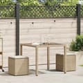 Miniatyrbillede 2 af 11: vidaXL havestole med hynder 2 stk. 40x40x43 cm polyrattan beige