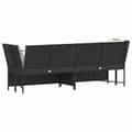 Miniatyrbillede 7 af 11: vidaXL havesofa med hynder polyrattan sort
