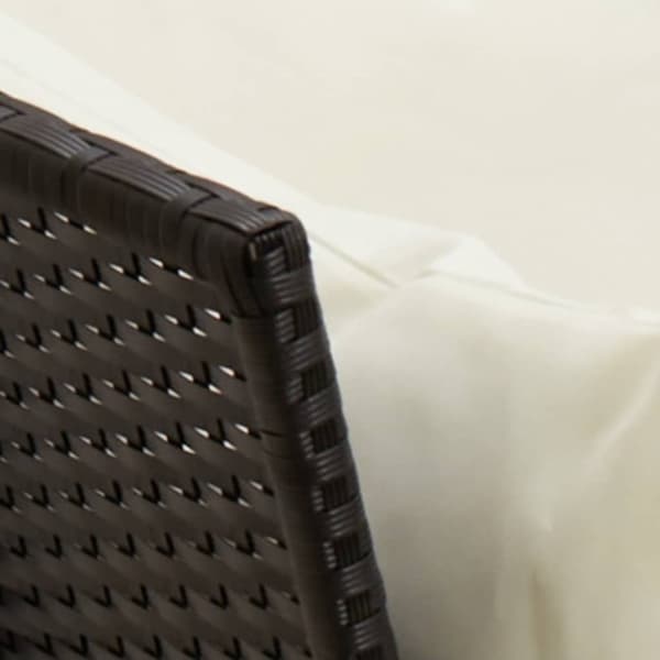 vidaXL havesofa med hynder polyrattan sort