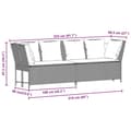 Miniatyrbillede 10 af 11: vidaXL havesofa med hynder polyrattan sort