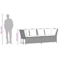 Miniatyrbillede 11 af 11: vidaXL havesofa med hynder polyrattan sort
