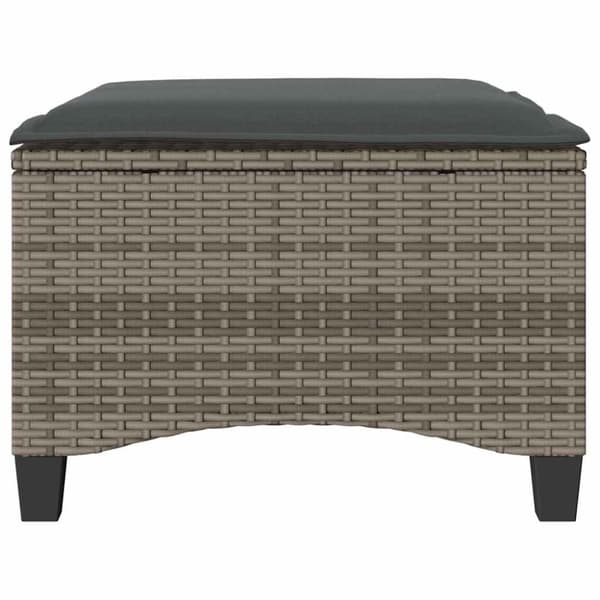 vidaXL havestole med hynder 2 stk. 55x55x36 cm polyrattan grå