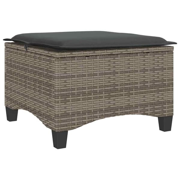 vidaXL havestole med hynder 2 stk. 55x55x36 cm polyrattan grå