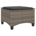Miniatyrbillede 7 af 10: vidaXL havestole med hynder 2 stk. 55x55x36 cm polyrattan grå