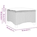 Miniatyrbillede 9 af 10: vidaXL havestole med hynder 2 stk. 55x55x36 cm polyrattan grå