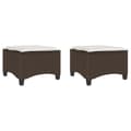 Miniatyrbillede 3 af 10: vidaXL havestole med hynder 2 stk. 55x55x36 cm polyrattan brun