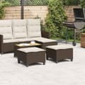 Miniatyrbillede 4 af 10: vidaXL havestole med hynder 2 stk. 55x55x36 cm polyrattan brun