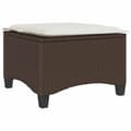 Miniatyrbillede 7 af 10: vidaXL havestole med hynder 2 stk. 55x55x36 cm polyrattan brun