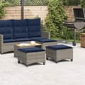 Miniatyrbillede 4 af 10: vidaXL havestole med hynder 2 stk. 55x55x36 cm polyrattan grå