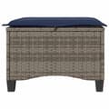 Miniatyrbillede 6 af 10: vidaXL havestole med hynder 2 stk. 55x55x36 cm polyrattan grå