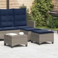 Miniatyrbillede 1 af 10: vidaXL havestole med hynder 2 stk. 55x55x36 cm polyrattan grå