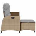 Miniatyrbillede 7 af 11: vidaXL loungestol med hynder og lænefunktion L-formet polyrattan beige