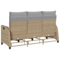 Miniatyrbillede 8 af 11: vidaXL loungestol med hynder og lænefunktion L-formet polyrattan beige