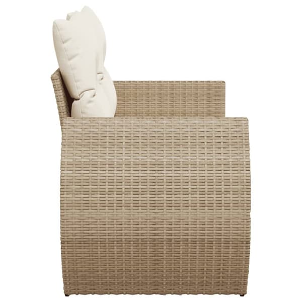 Trädgårdssoffa 2-sits med dynor konstrotting beige