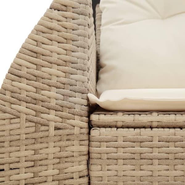 Trädgårdssoffa 2-sits med dynor konstrotting beige