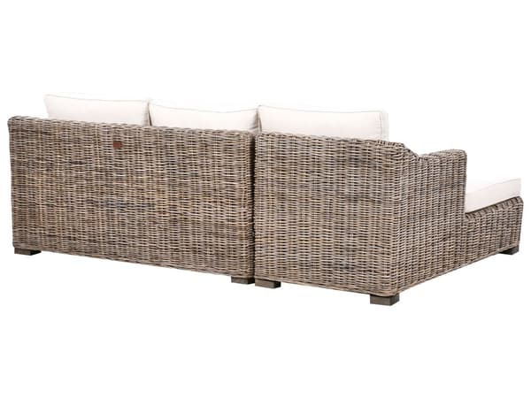 Hagesofa Naturlig Rotting 3 Seter Vevd Flettet Kurvsofa Tradisjonell Stil