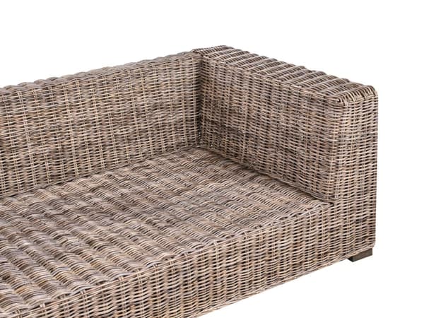 Hagesofa Naturlig Rotting 3 Seter Vevd Flettet Kurvsofa Tradisjonell Stil