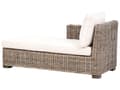 Miniatyrbillede 8 af 11: Loungesæt Kubu Grå Rattan 3 Personers Udendørs Hjørnesofa med Chaiselong Moderne Loungemøbler med Sofabord til Terrasse Have Indretning