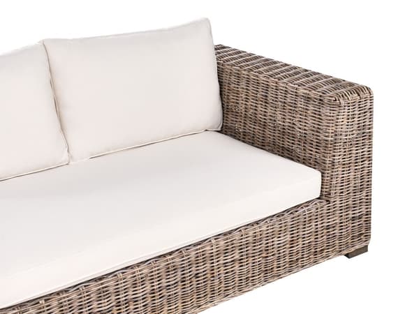 Loungesæt Kubu Grå Rattan 3 Personers Udendørs Hjørnesofa med Chaiselong Moderne Loungemøbler med Sofabord til Terrasse Have Indretning
