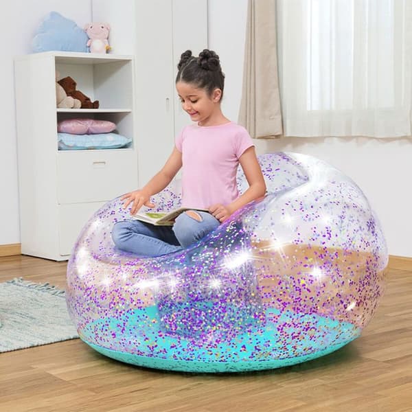 Bestway Glitter Uppblåsbar Fåtölj 114 x 112 x 66 cm