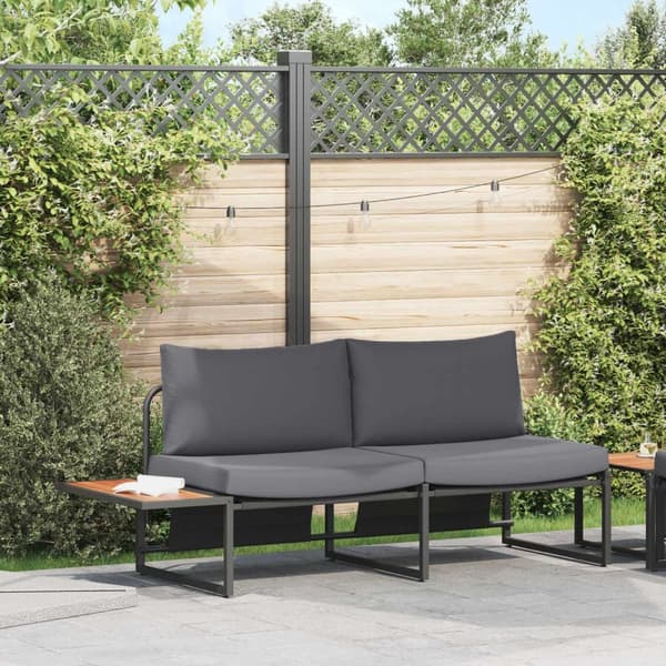 vidaXL Antracit Metal Pladser til mange Udendørs sofa Rektangulær