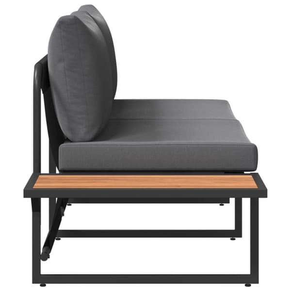 vidaXL Antracit Metal Pladser til mange Udendørs sofa Rektangulær