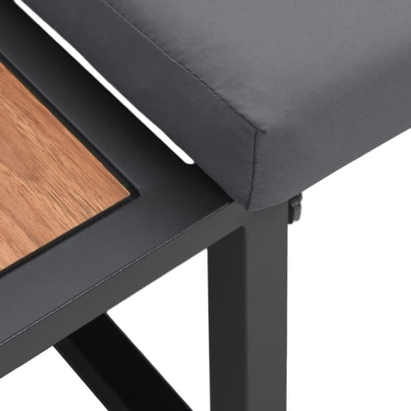 vidaXL Antracit Metal Pladser til mange Udendørs sofa Rektangulær