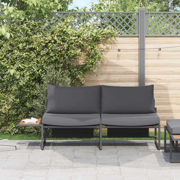 vidaXL Antracit Metal Pladser til mange Udendørs sofa Rektangulær