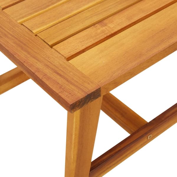 vidaXL Brun Massivt akacietræ Medium Holdbar Akacietræ Side Table