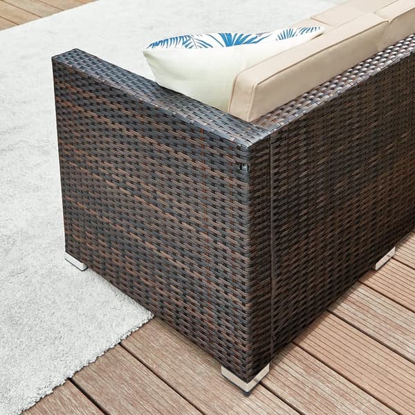 Trädgårdsmöbelset, SONGMICS, 173x60x66 cm, Brun-Taupe