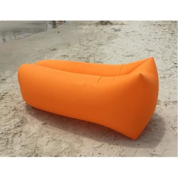 Bärbar uppblåsbar strandsoffa - Luft - Orange - 1 Person - Tyg - Utomhus