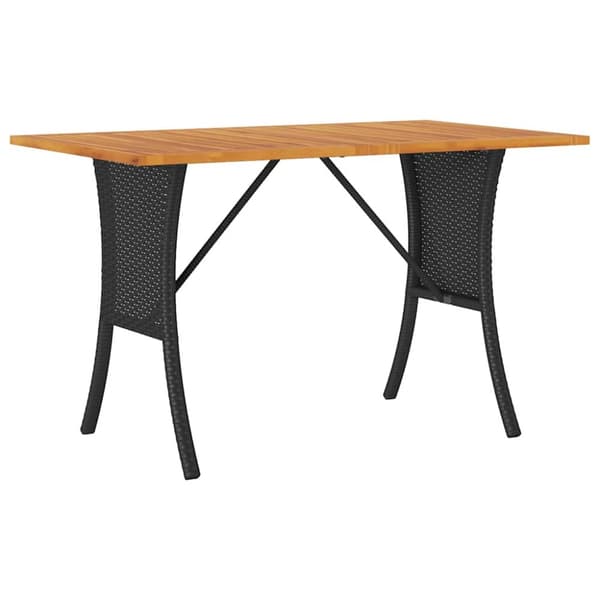 Trädgårdssoffa 3-sits med dynor och bord svart konstrotting