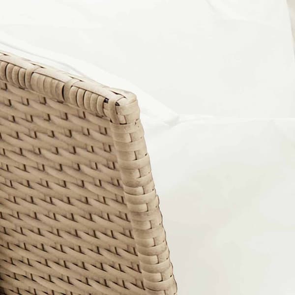 Trädgårdssoffa med dynor beige konstrotting