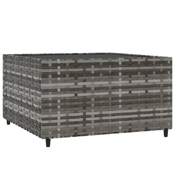 Loungegrupp med dynor 4 delar konstrotting grå