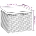 Miniatyrbild 11 av 11: Trädgårdssoffa 3-sits med tak och fotpall svart konstrotting