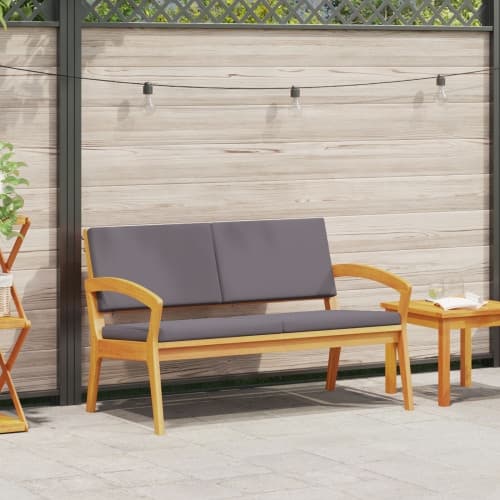 Trädgårdsbänk med Kuddar 115x70x72 cm Massivt Akaciaträ