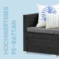 Miniatyrbild 3 av 5: Trädgårdsmöbelset, SONGMICS GGF005B04, 60x173x66 cm, Svart-Grå