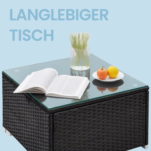 Trädgårdsmöbelset, SONGMICS GGF005B04, 60x173x66 cm, Svart-Grå