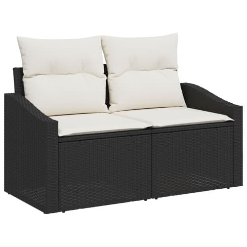 12 Delars Trädgårdsoffaset Med Kuddar Svart Poly Rattan Akacia, vidaXL 2-sits Trädgårdsoffa Med Förvaring & Kuddar Svart Poly Rattan, vidaXL 3 Delars