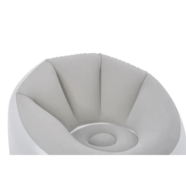 Rund uppblåsbar fåtölj med flerfärgad LED - BESTWAY - Coil Beam - Genomskinlig design - Vattentålig