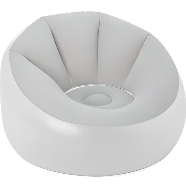 Rund uppblåsbar fåtölj med flerfärgad LED - BESTWAY - Coil Beam - Genomskinlig design - Vattentålig