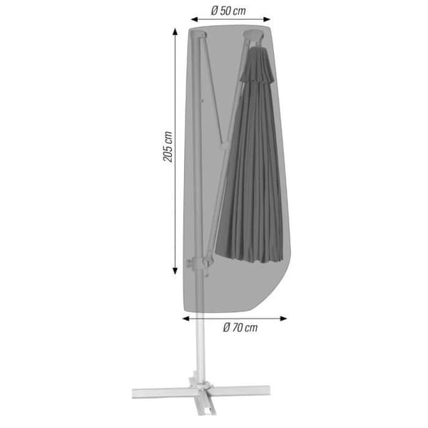 acamp Skyddshus för parasoll i aluminium upp till 300 cm Trädgårdsmöbler, Antracit, 113 x 75 x