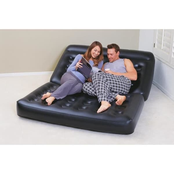 TD® uppblåsbar bäddsoffa 152 x 64 x 18,8 cm Hopfällbar uppblåsbar utomhussoffa