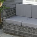 Miniatyrbillede 8 af 9: Have Lounge Sofa, Poly-Rattan, 185x70x80 cm, Grå