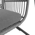 Miniatyrbillede 10 af 11: Havegyngesofa – Hollywood-gynge med ryglæn, 2-personers PE-rattan udendørs sofa med mørkegråt stel og hynder